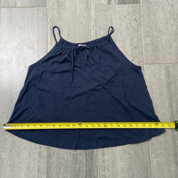 Z Supply Daphne Halter Neck Keyhole Drawstring Tie Front Flowy Tank Top Sz Small - Picture 9 of 12